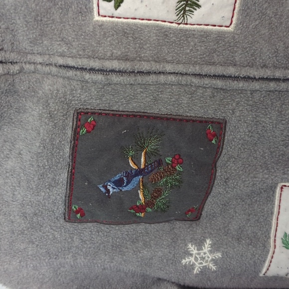 Croft & Barrow Sz PM Gray Full Zip Long Sleeve Embroidered Winter Fleece Top - Picture 2 of 8